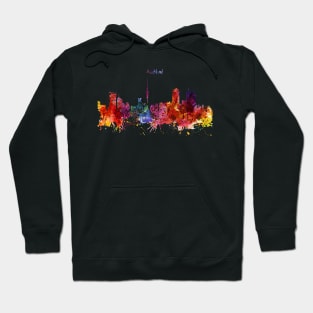 Auckland Watercolor Skyline Hoodie